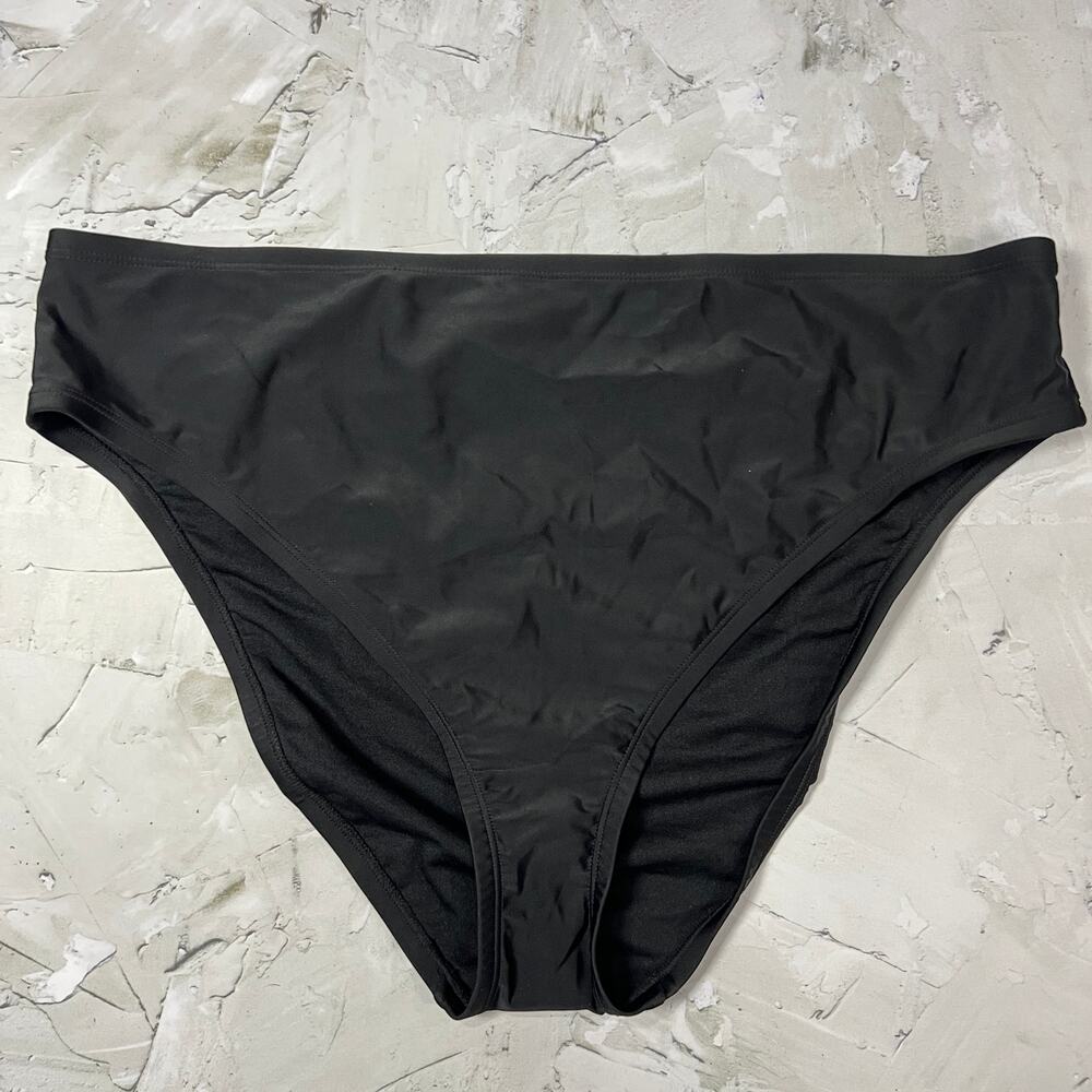 Wild Fable High Waist Cheeky Bikini Bottom Size 1X Black TARGET NWOT